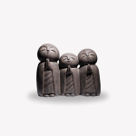 Serene Zen Family Monk - Rustic Bronze
