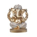Small Pagadi Ganesha – Gold & Grey
