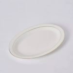 QUEENS BONE CHINA OVAL PLATER - GOLD LINE