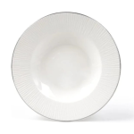 ORCHID BONE CHINA SOUP PLATE - SILVER LINE