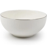 ORCHID BONE CHINA VEG BOWL SMALL- SILVER LINE