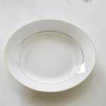 QUEENS BONE CHINA SOUP PLATE - GOLD LINE