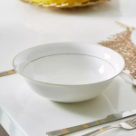 QUEENS BONE CHINA SERVING BOWL - GOLD LINE