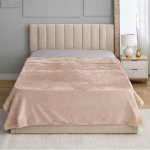 Mellow - Queen Micro Flannel Blanket - 150x220 cm - Beige