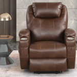 TEXAS AMERICAN LEATHERETTE POWER LIFT RECLINER CHAIR