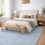 Pebbles Shaggy Rug-Blue