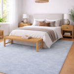 Horizon Solid Shaggy Rug-Blue