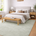Horizon Solid Shaggy Rug-Olive Green