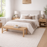 Abstra 3D Jacquard Fur Rug- beige