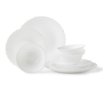 La Opala Dinner Set 12pc Plain white