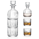 RCR Crystal Glass 3 Pc Set - Decanter With 2 Tumblers