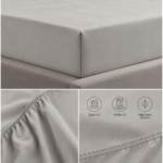 Essential King Fitted Sheet 180 x 200 + 30 cm - Light Grey